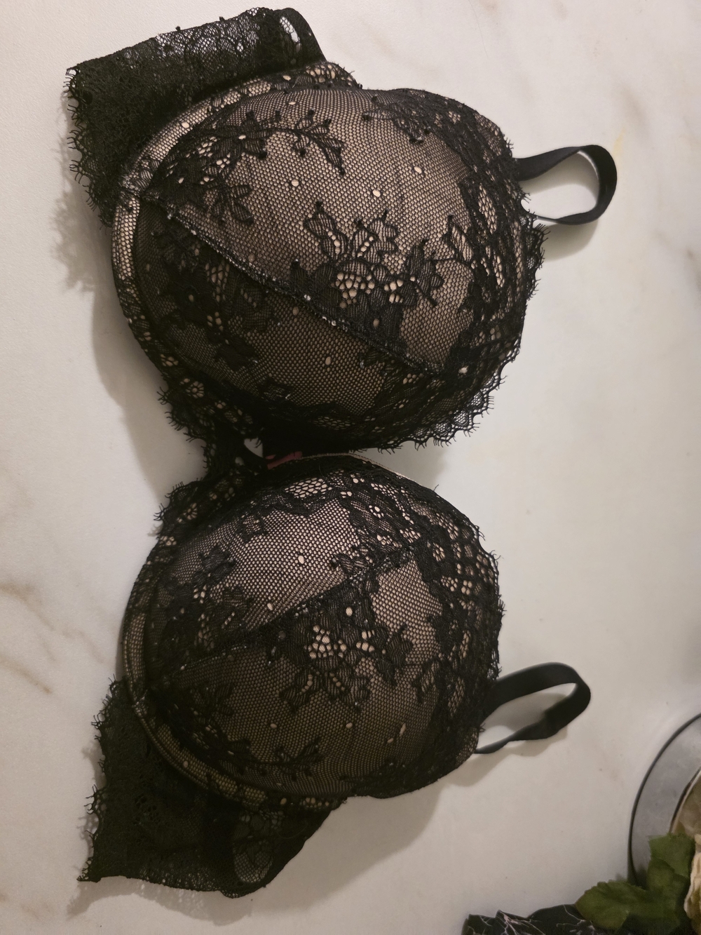 La SENZA Black Lace Overlay Underwire Bra